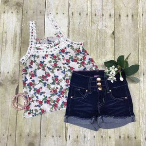 Floral Crochet Tank
